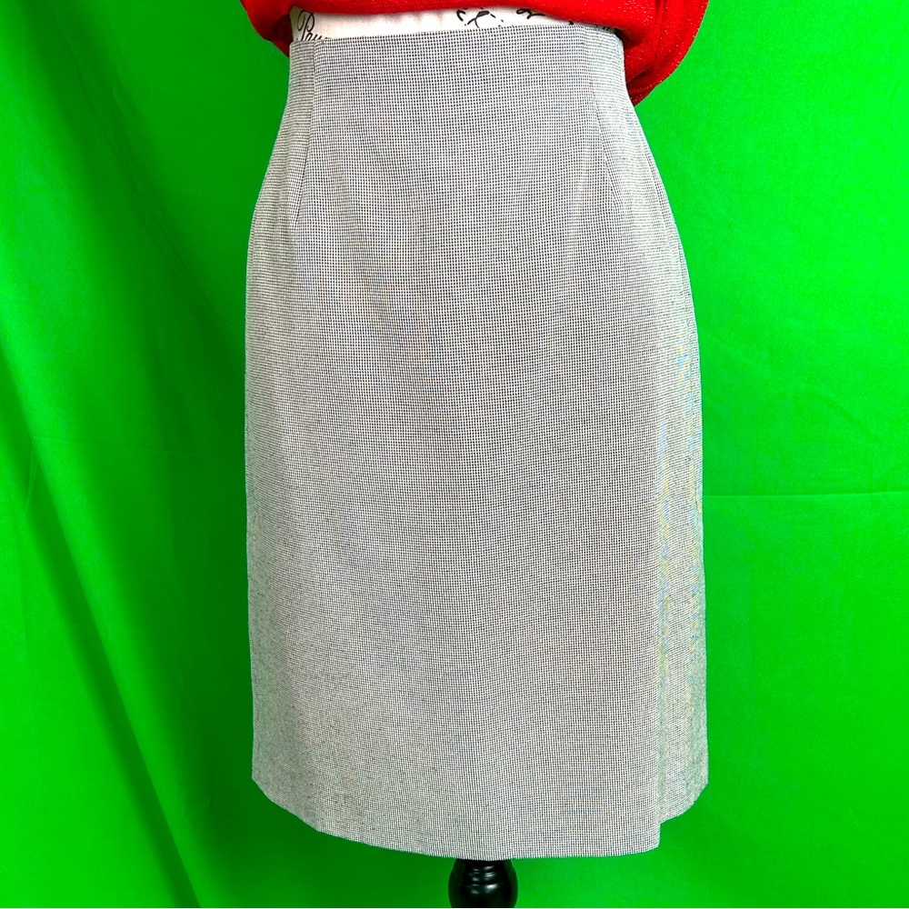 Vintage et vous Houndstooth High Waist Mini Skirt. Size 12. Pencil / Godet.